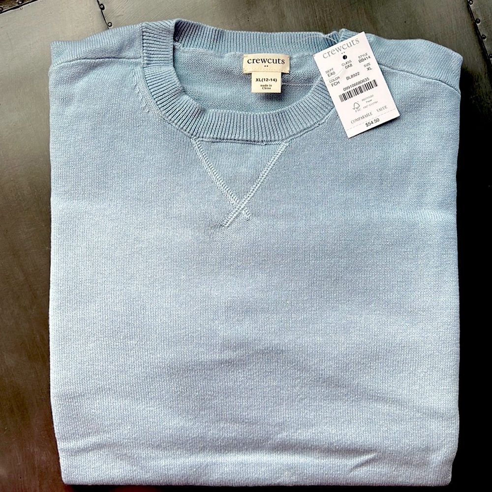 Crewcuts, XL blue 100% cotton sweater